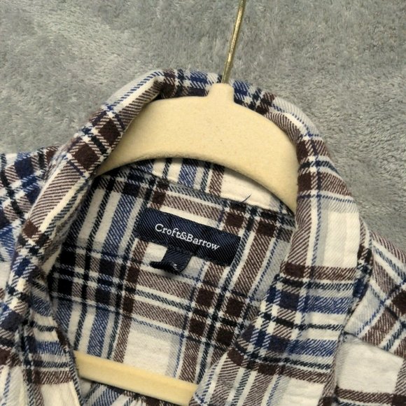 🍑CROFT & BARROW Men Flannel Shirt Winter Button-Down Pocket Casual Plaid MEDIUM - Picture 4 of 12